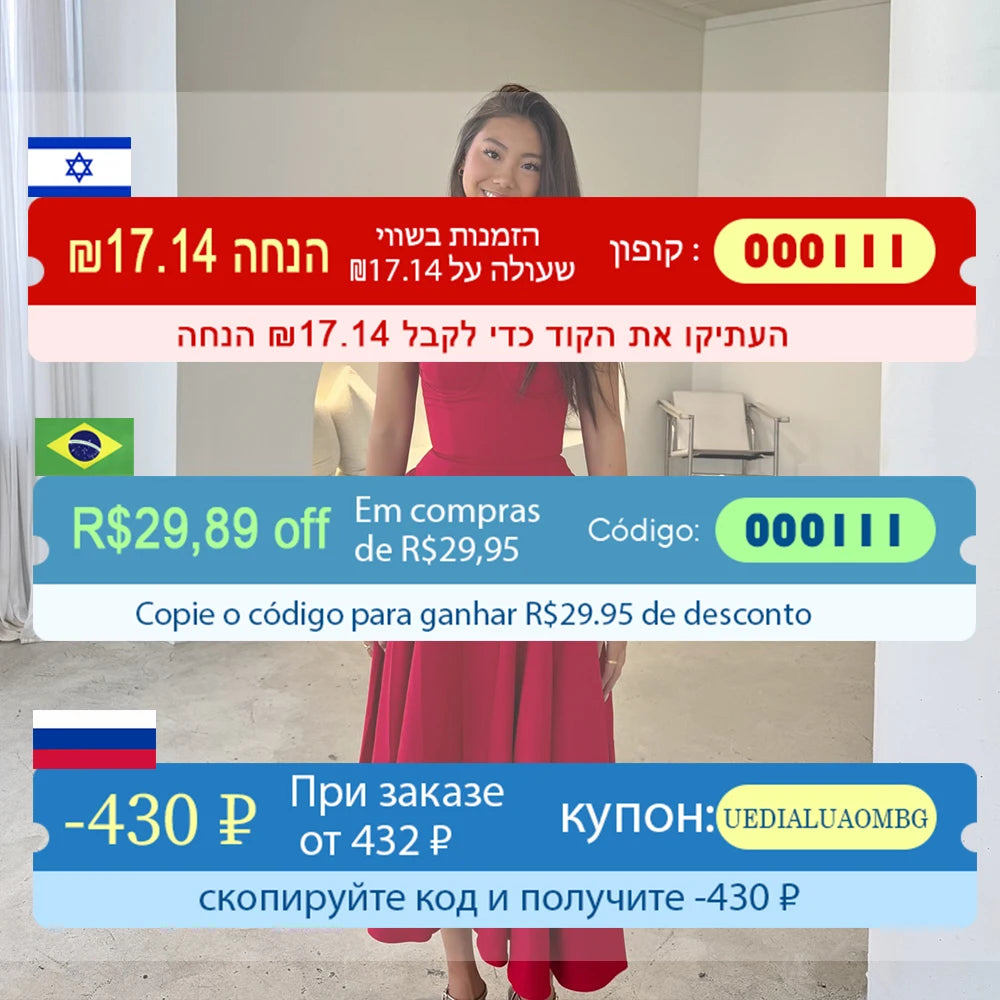 Suninheart Elegant Spaghetti Strap Midi Dress Slim A Line Party Dresses Navy Blue Casual Birthday Holiday Dress Women's clothing